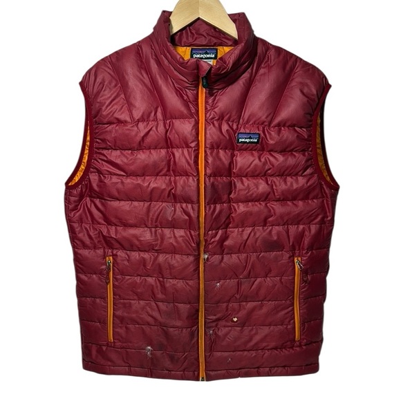Patagonia Goose Down DISTRESSED Outdoor Packable Vest - Picture 1 of 16